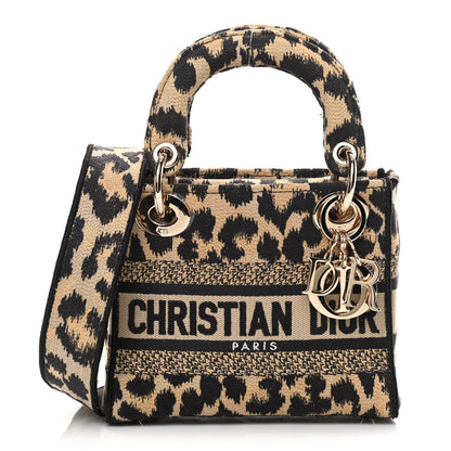 Christian Dior Canvas Mini Mizza Embroidered Lady D-Lite Beige Multicolor 1 of 14