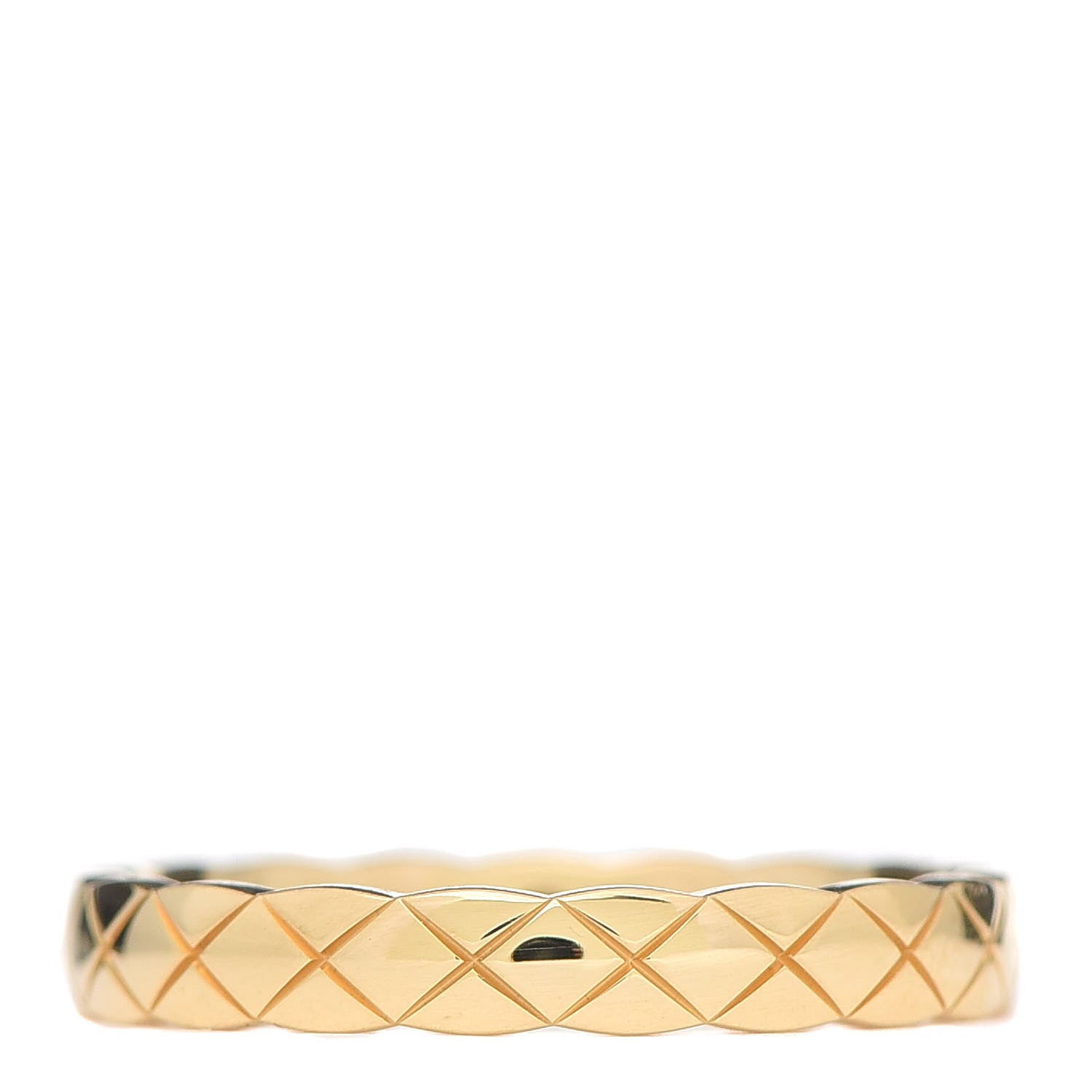 Chanel 18K Yellow Gold Mini Coco Crush Ring 55 7.25 1 of 5