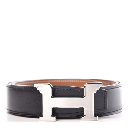 Hermes Box Togo 32mm Pegase H Belt 95 Black Gold 1 of 7