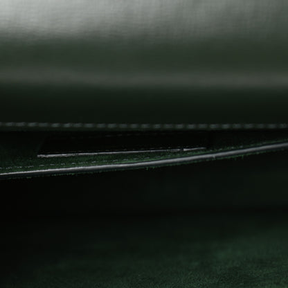 Saint Laurent Calfskin Medium Monogram Sunset Dark Green 6 of 10