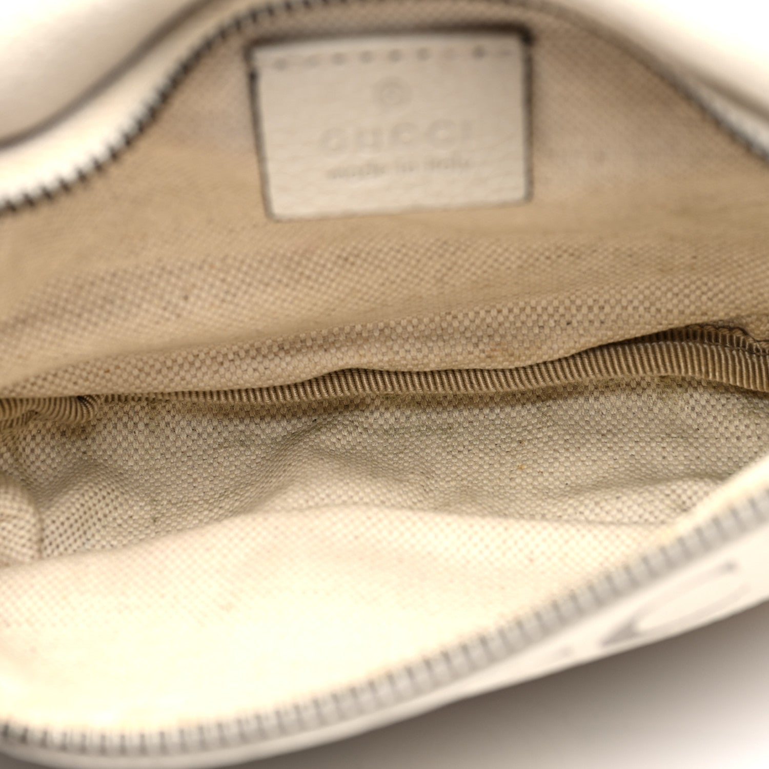 Gucci Grained Calfskin Small Logo Belt Bag White 5 of 10