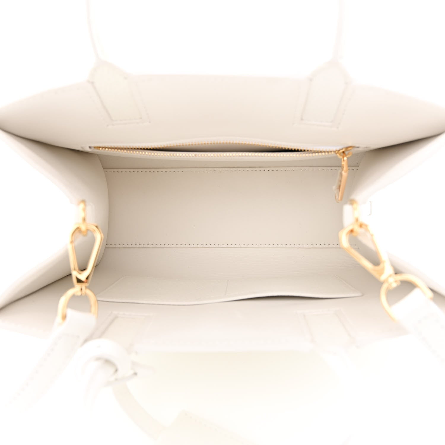 Burberry Calfskin Mini Frances Tote Optic White 5 of 10