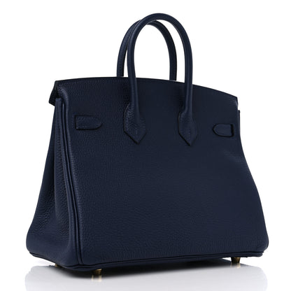 Hermes Togo Birkin 25 Bleu Nuit 3 of 10