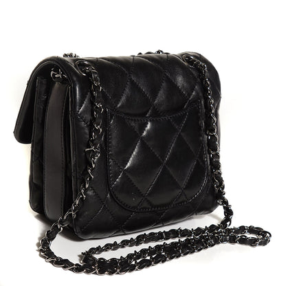 Chanel Lambskin Quilted Mini Chanel 3 Flap Black 3 of 8