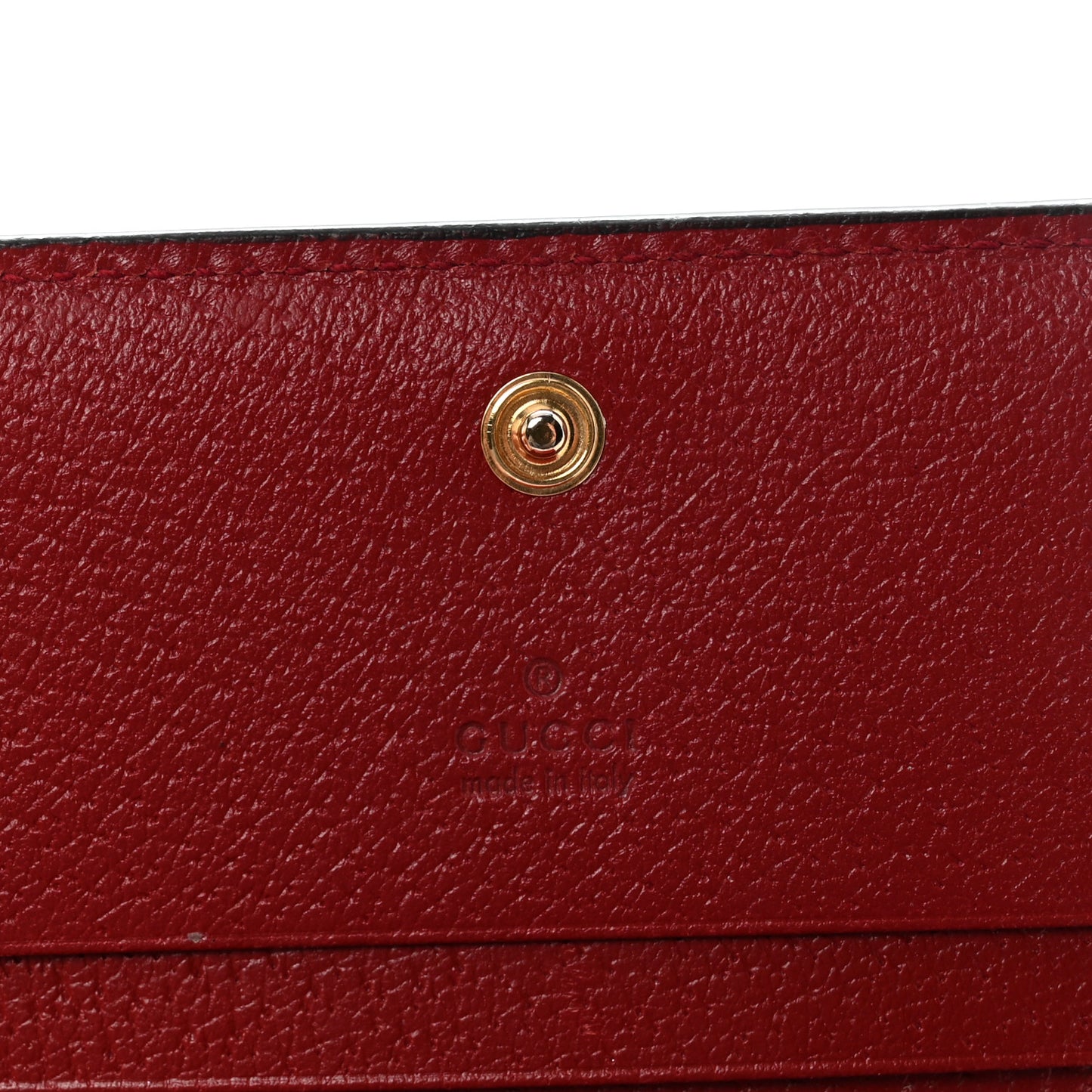 GG Supreme Monogram Tian Card Case Beige Multicolor Red