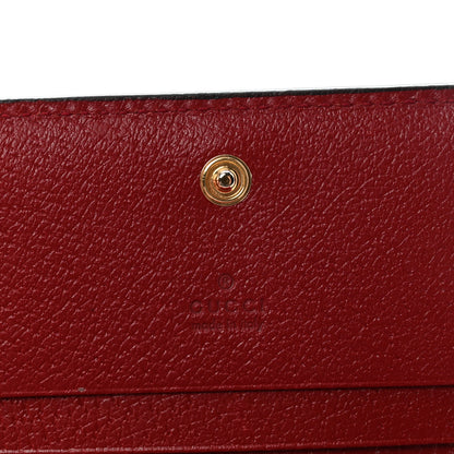 Gucci GG Supreme Monogram Tian Card Case Beige Multicolor Red 12 of 15