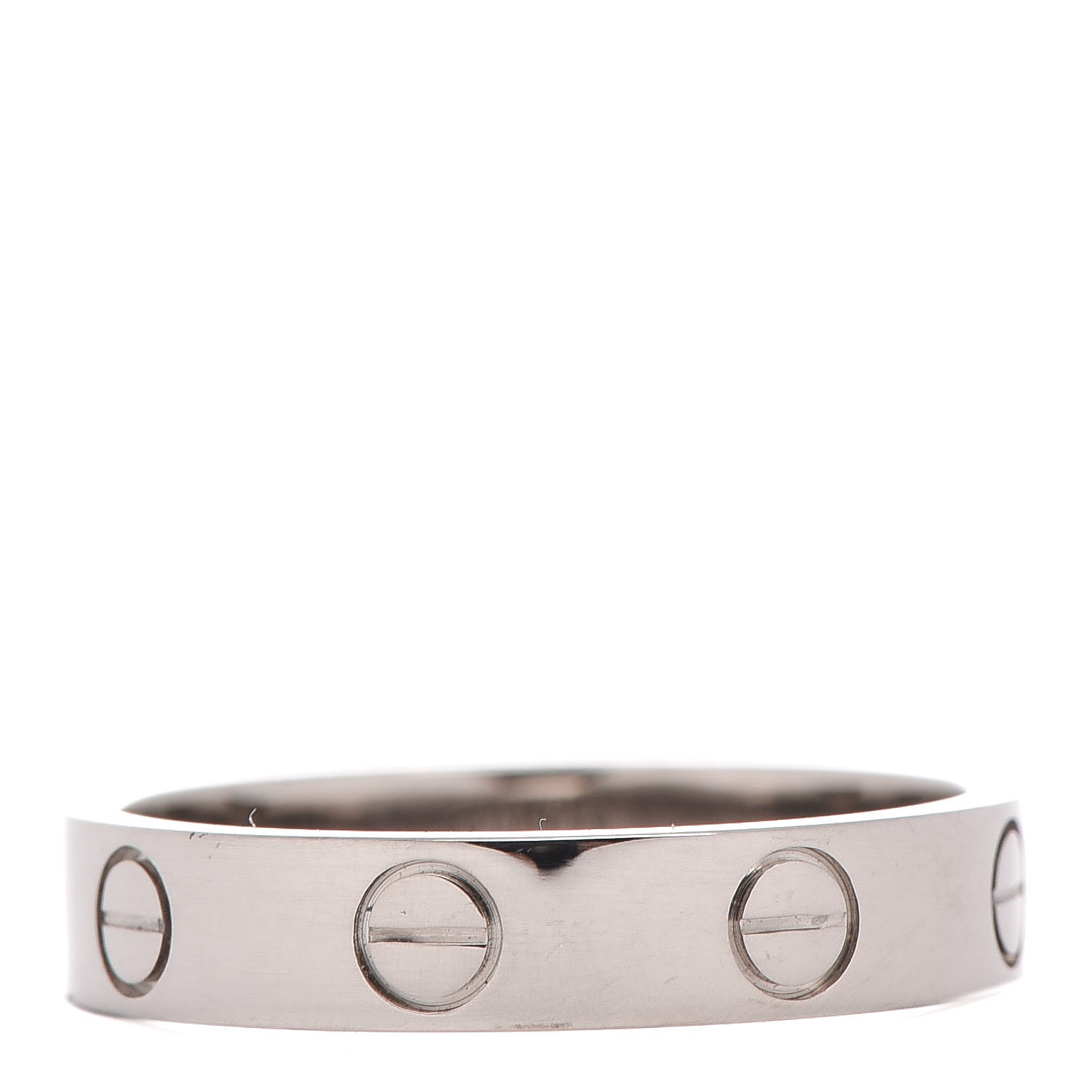 Cartier 18K White Gold 3.5mm LOVE Wedding Band Ring 50 5.25 3 of 4