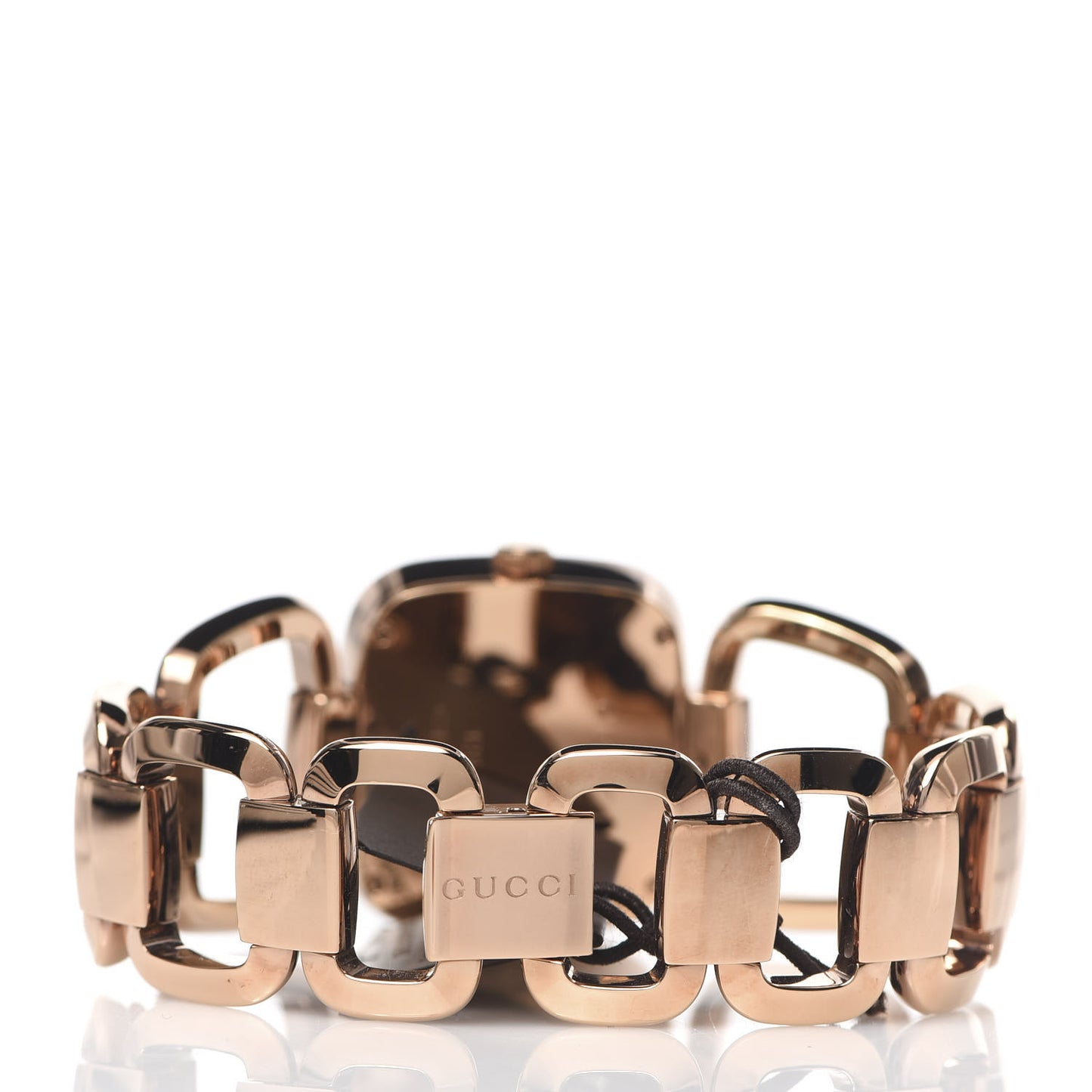 Stainless Steel Diamond 32mm G-Gucci Square Quartz Watch Black