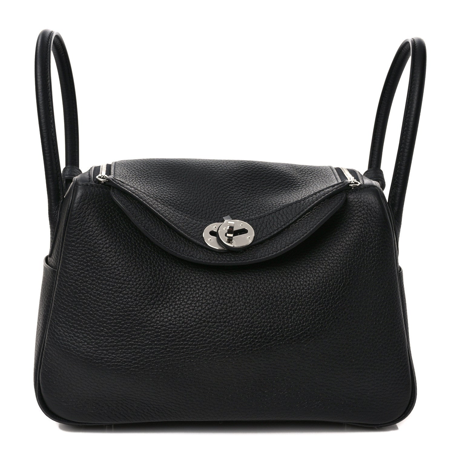 Hermes Taurillon Clemence Lindy 26 Black 1 of 10