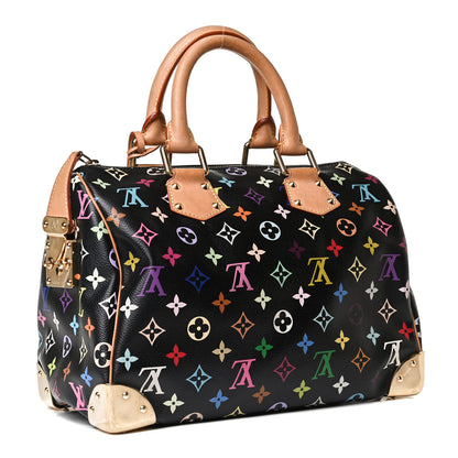 Louis Vuitton Monogram Multicolor Speedy 30 Black 3 of 15
