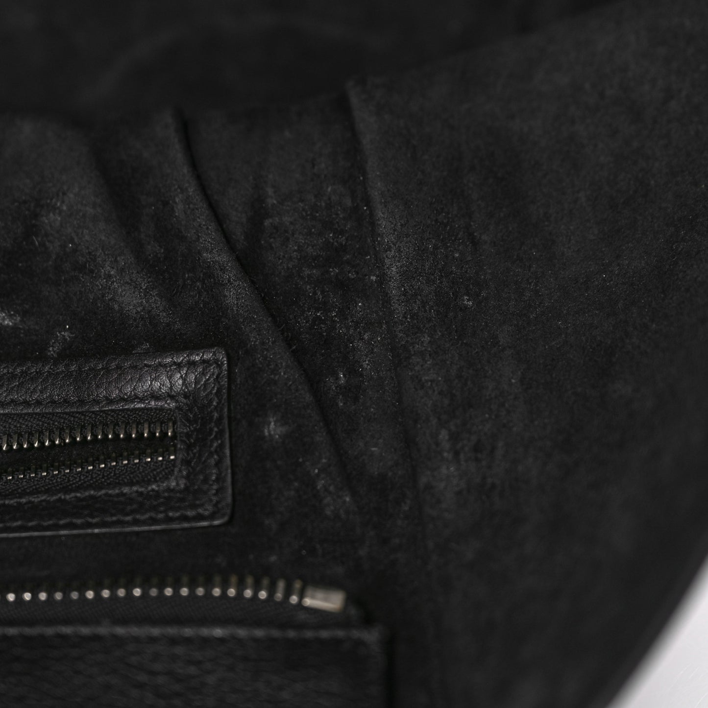 Drummed Calfskin Mini Luggage Black