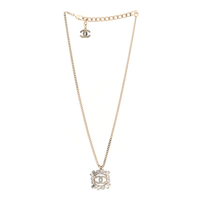 Chanel Crystal Baguette CC Necklace Gold 3 of 5