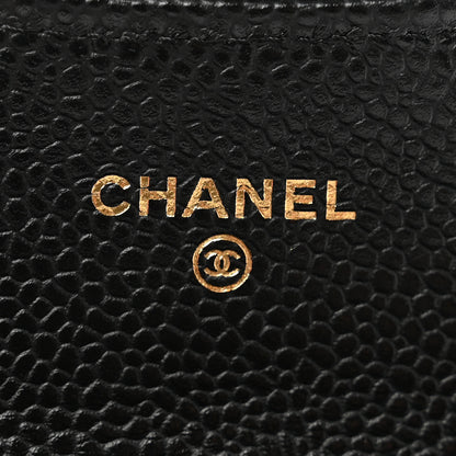 Chanel Caviar Quilted Flap Card Holder Wallet Black 7 of 9