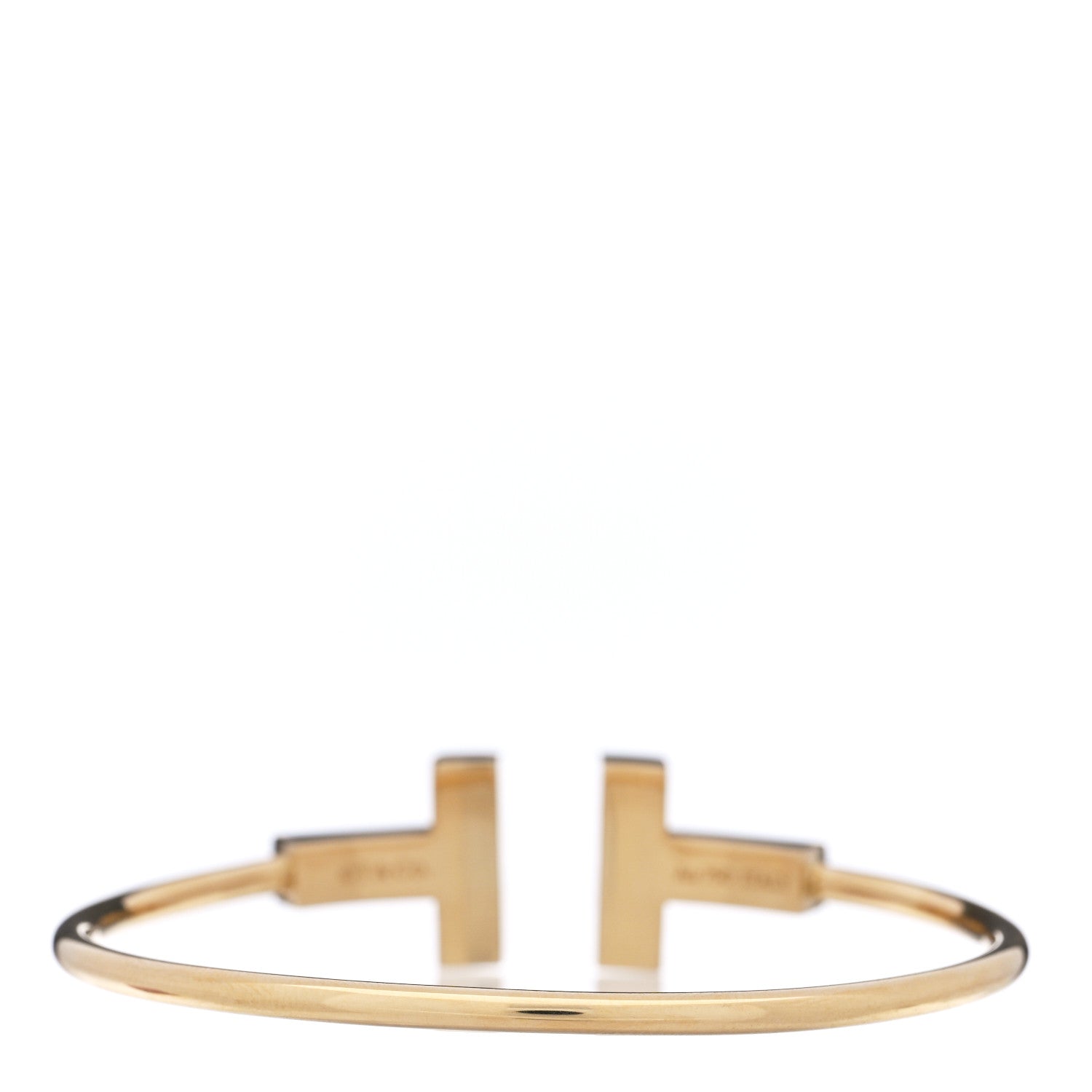 Tiffany 18K Yellow Gold T Wide Wire Bracelet 2 of 5