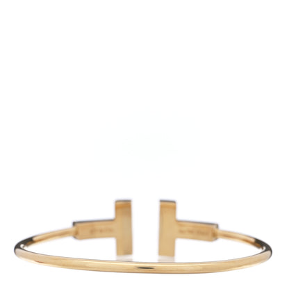 Tiffany 18K Yellow Gold T Wide Wire Bracelet 2 of 5
