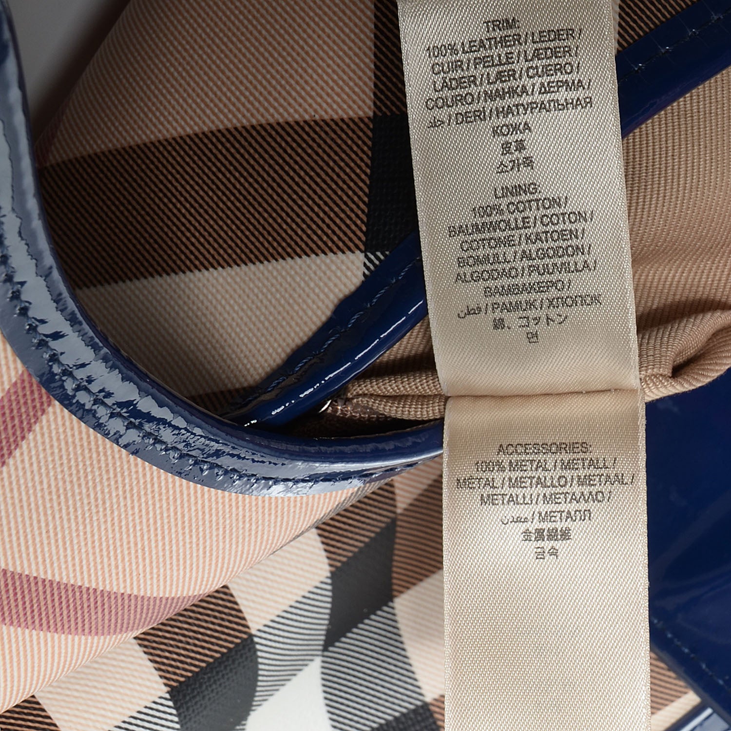 Burberry Patent Nova Check Brook Hobo Jet Blue 78614 – FASHIONPHILE