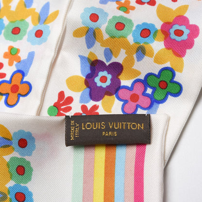Louis Vuitton Silk Olivia Bandeau Multicolor White 4 of 5