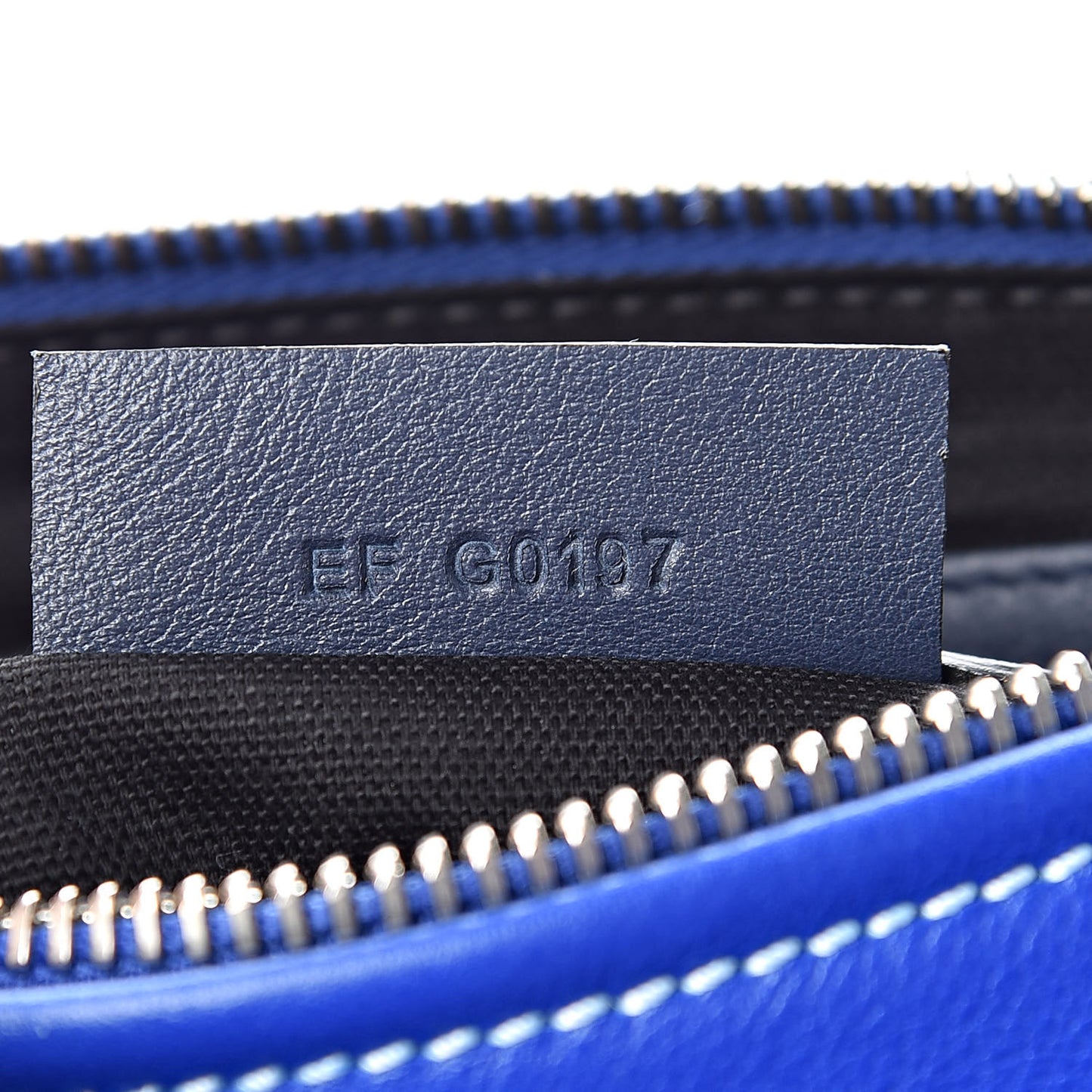 Calfskin Mini Pandora Logo Strap Moroccan Blue