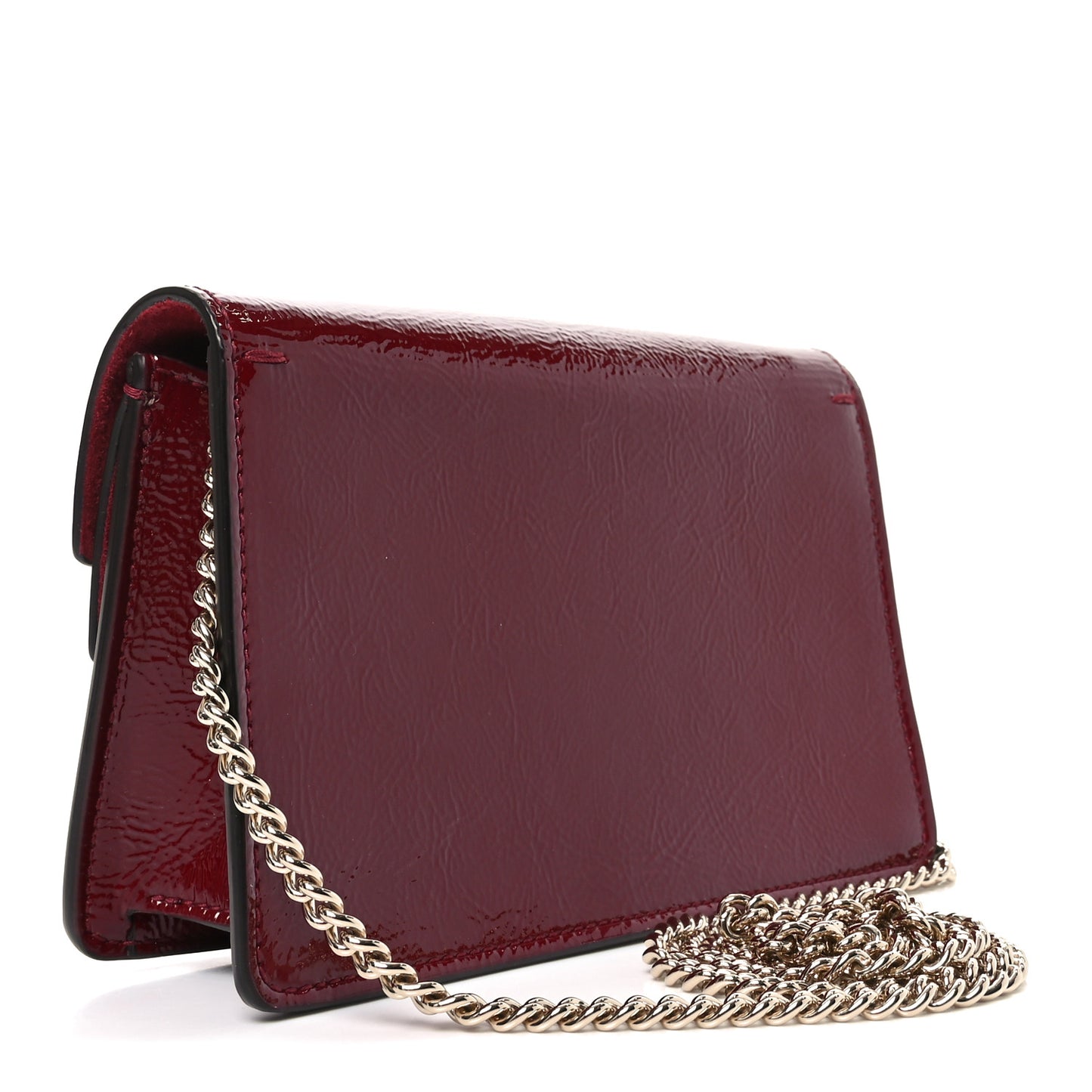 Crinkled Patent Mini Dionysus Shoulder Bag Rosso Ancora Red
