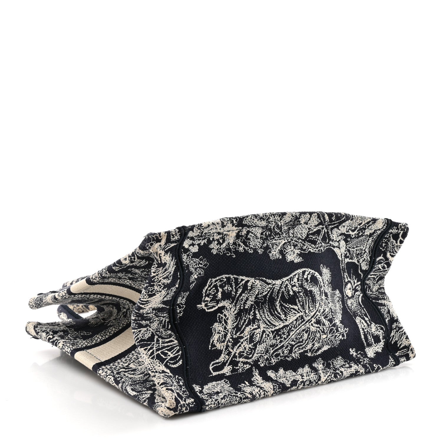 Christian Dior Calfskin Dioriviera Toile De Jouy Small Book Tote With Strap Blue Multicolor 4 of 12