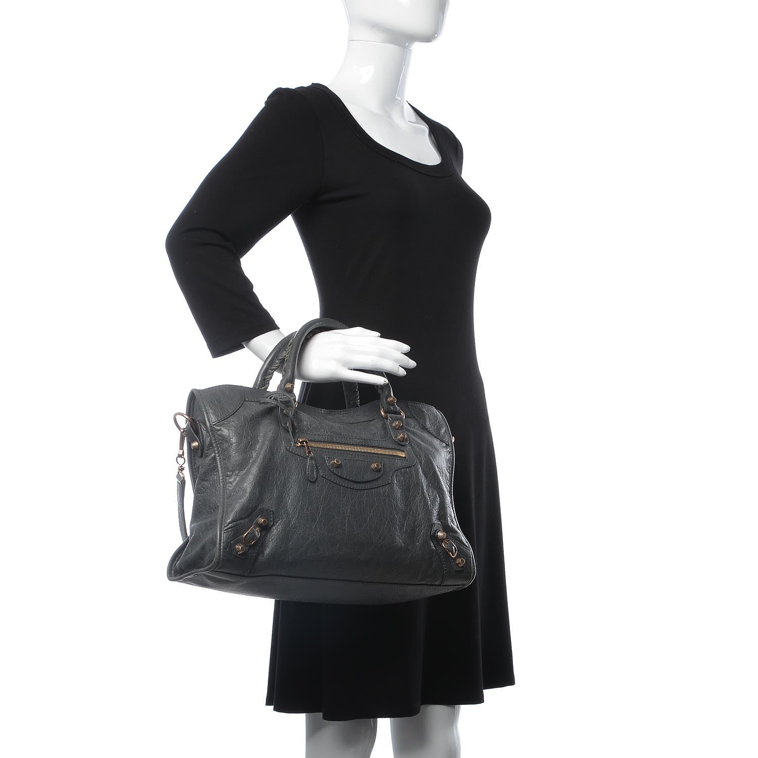 Balenciaga Agneau Giant 12 Rose Gold Hardware City Gris Tarmac 2 of 11