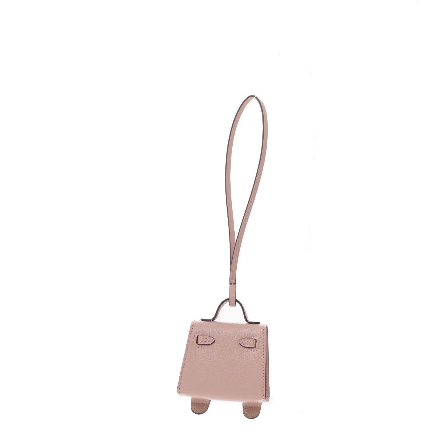 Hermes Tadelakt Chevre Mysore Kelly Quelle Idole Bag Charm Glycine 2 of 5