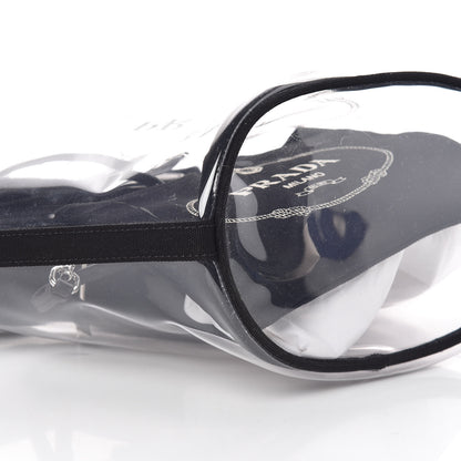 Prada Plexiglass Canapa Small Shopper Tote Black 7 of 8
