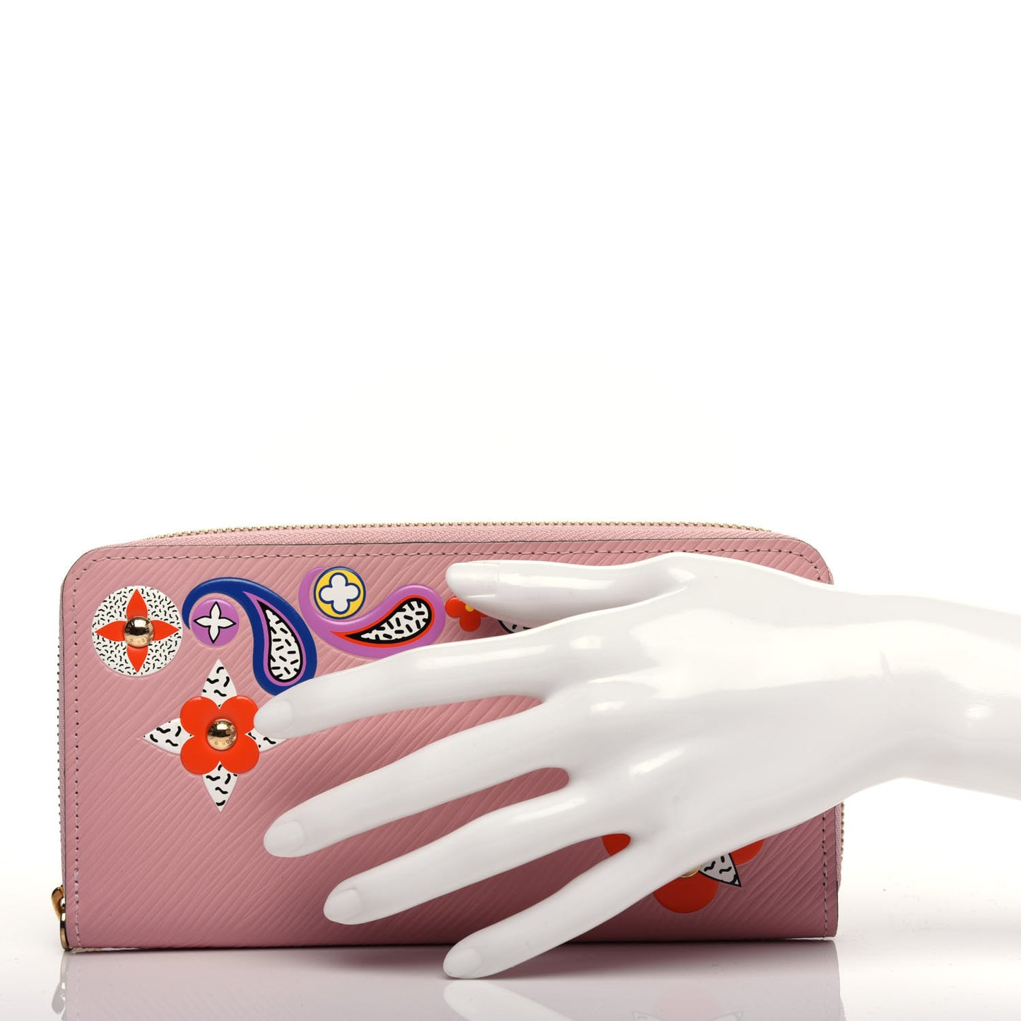 Epi Blooming Flowers Zippy Wallet Rose Ballerine