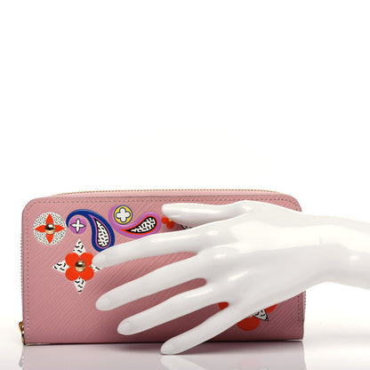 Louis Vuitton Epi Blooming Flowers Zippy Wallet Rose Ballerine 2 of 7