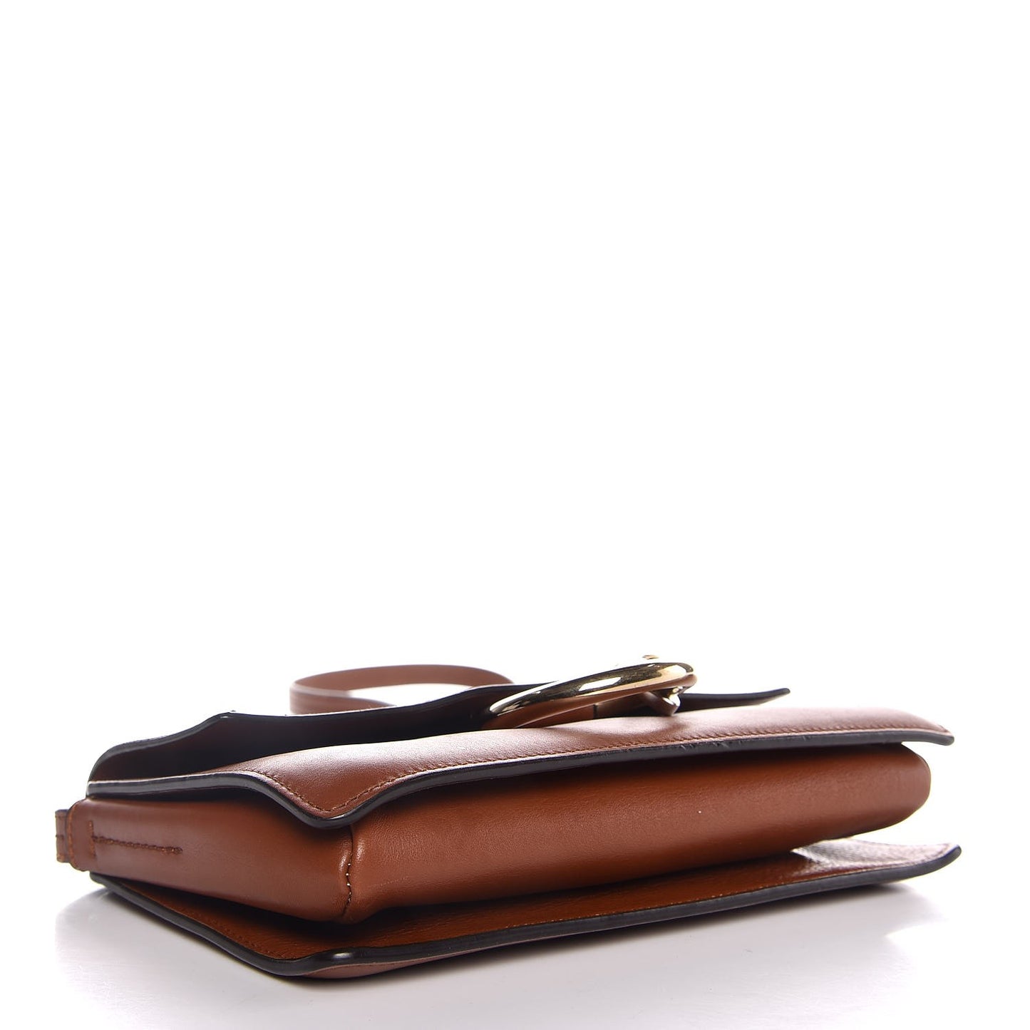 Suede Calfskin Small Faye Shoulder Bag Tobacco