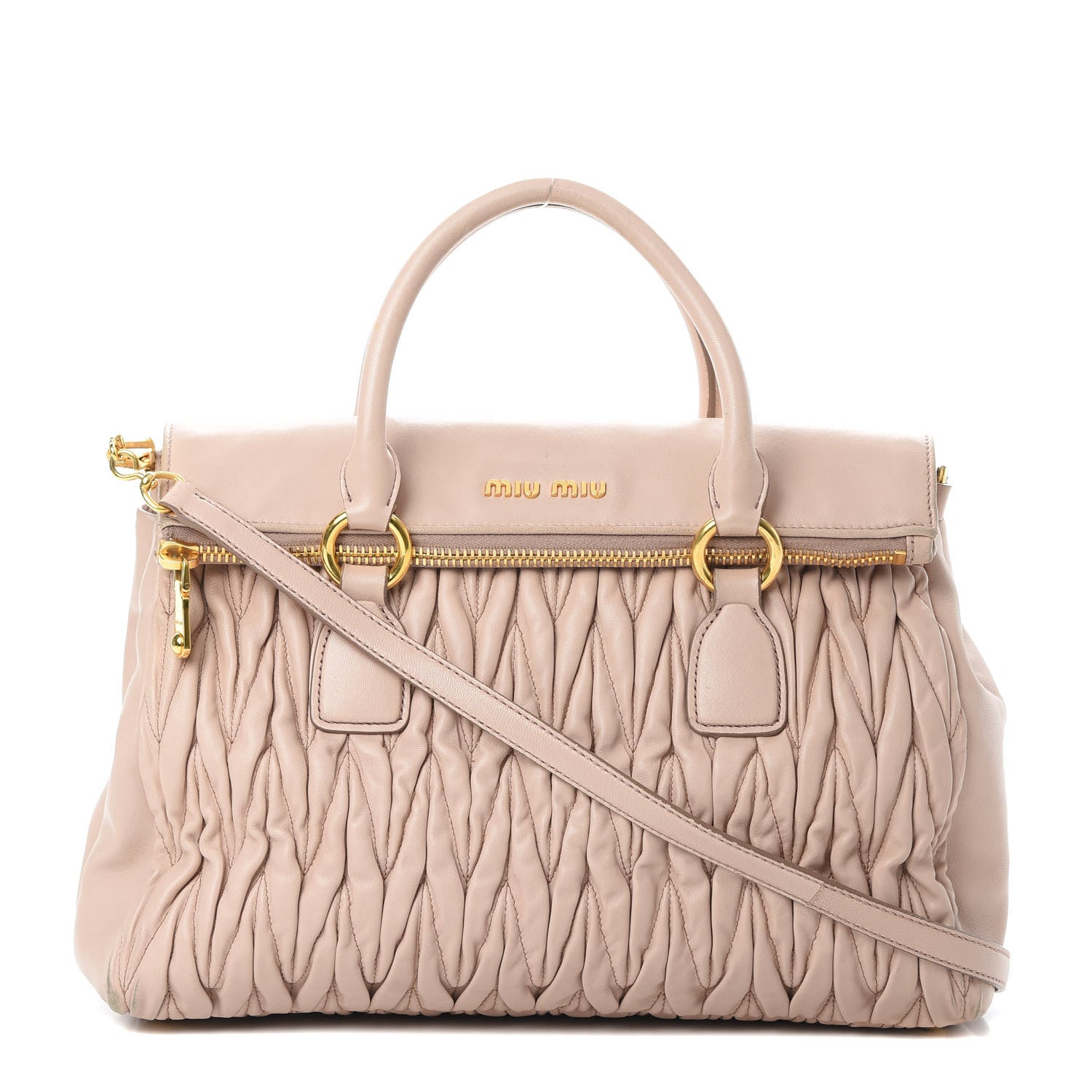 Miu Miu Nappa Matelasse Top Handle Bag Cammeo 1 of 18
