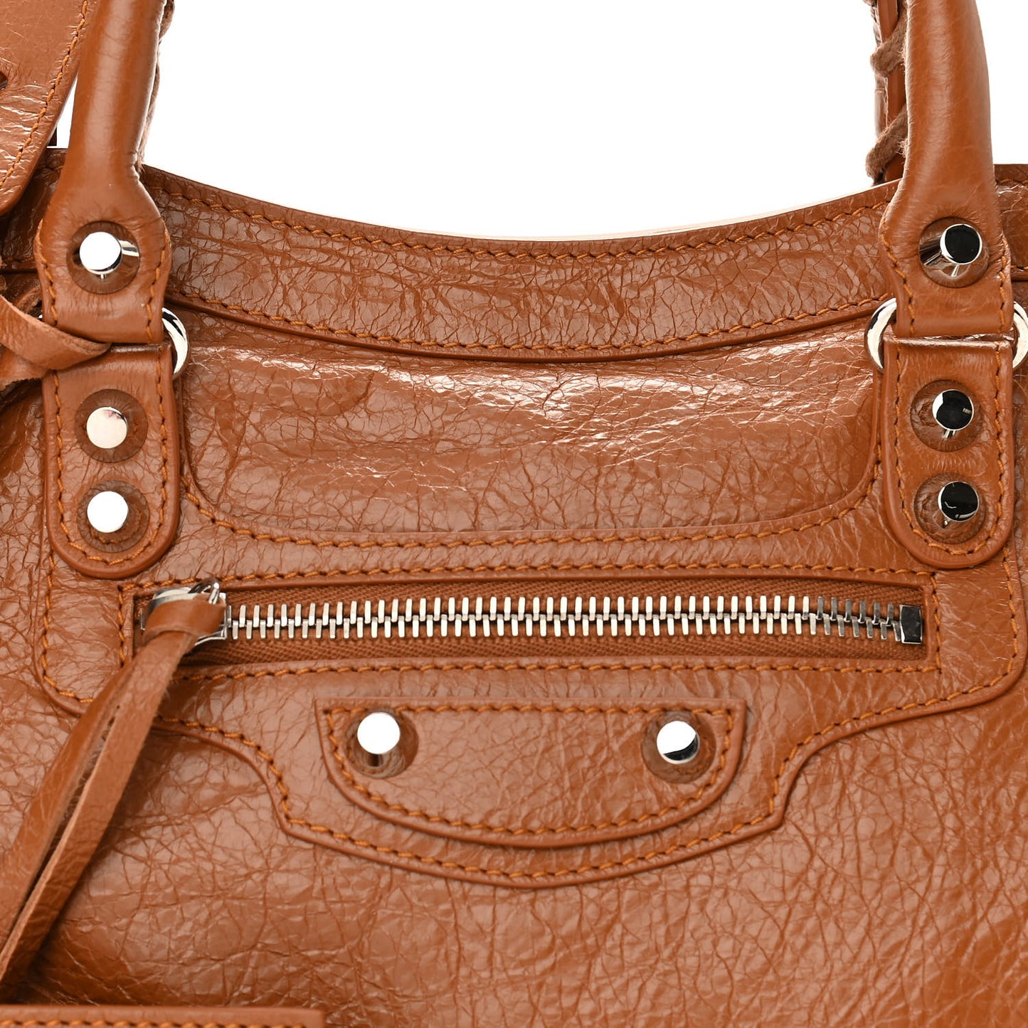 Agneau Classic Silver Hardware S City Camel