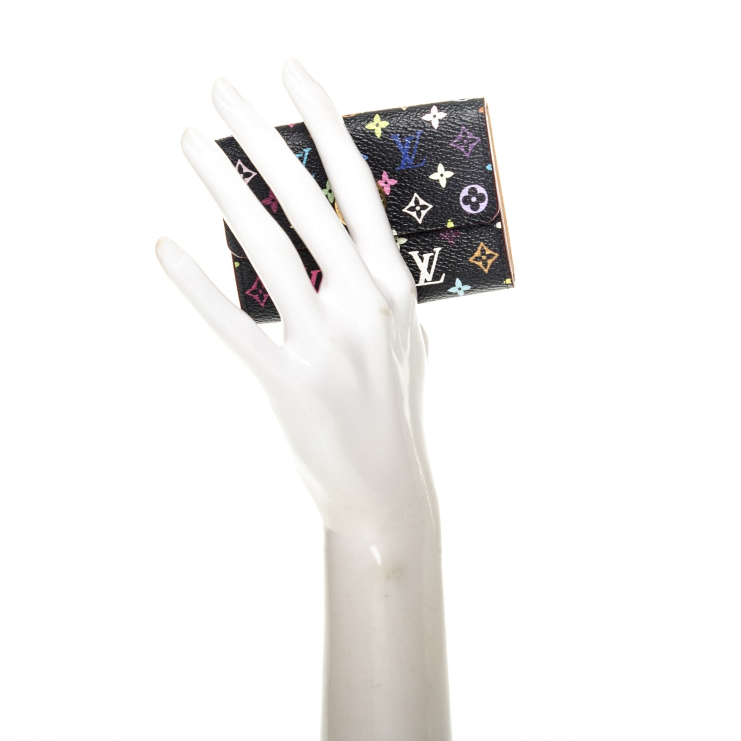 Louis Vuitton Monogram Multicolor Business Card Holder Black 2 of 7