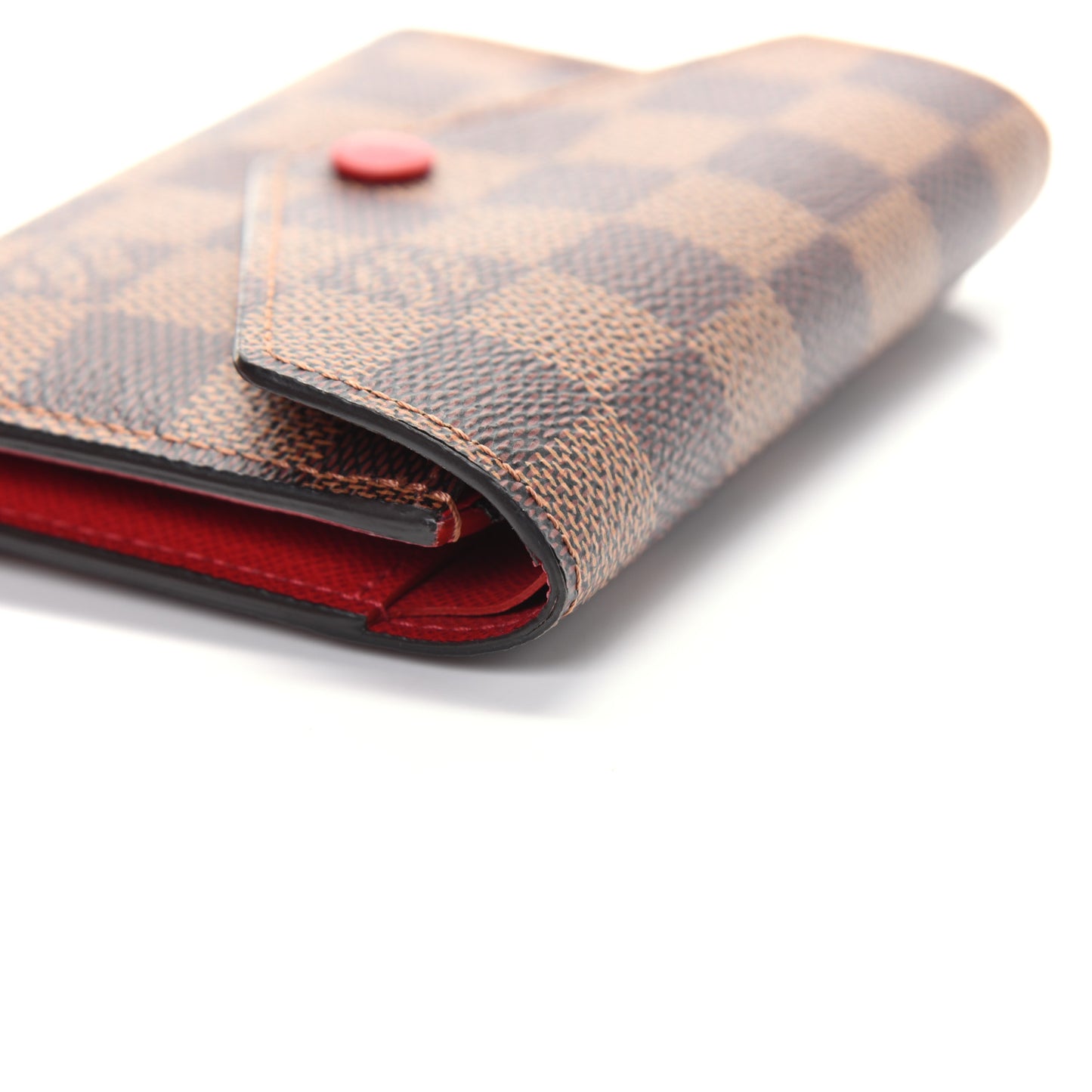 Damier Ebene Victorine Wallet Red