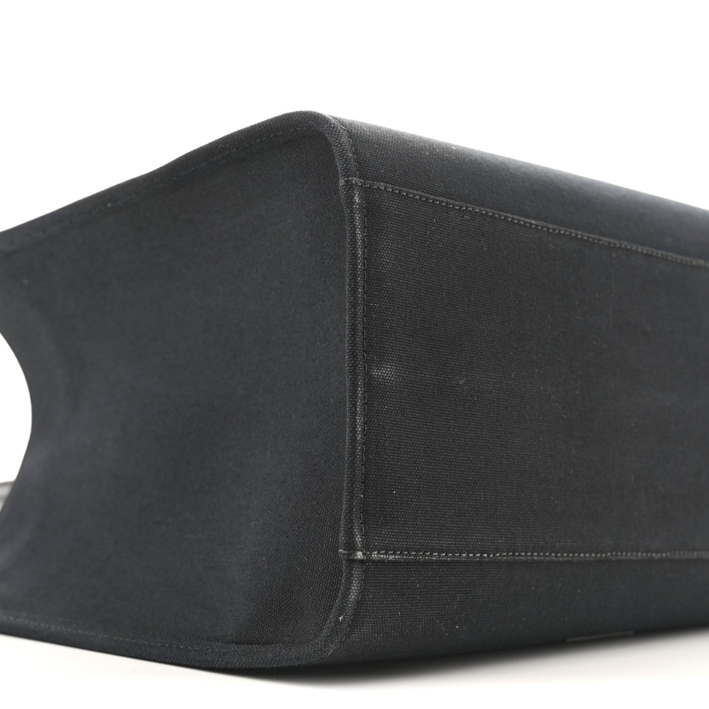Canvas Suppler Calfskin Cabas GV Signature Tote Black
