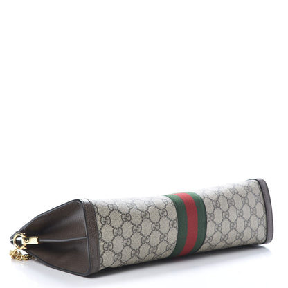 Gucci GG Supreme Monogram Web Medium Ophidia Chain Shoulder Bag Brown 4 of 13