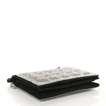 Chanel Crystal Quilted Clutch Silver 4 of 12