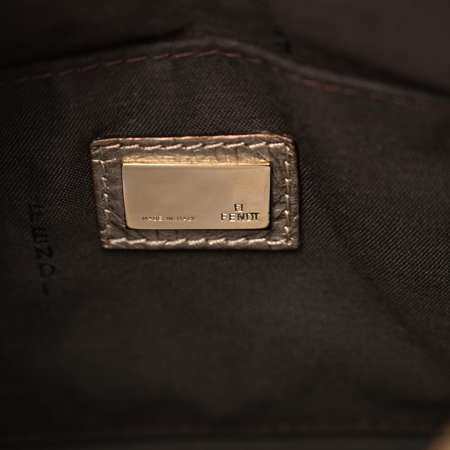 Fendi Zucchino Spalmati Studded Boston Mogano Panna Bruciato 6 of 11