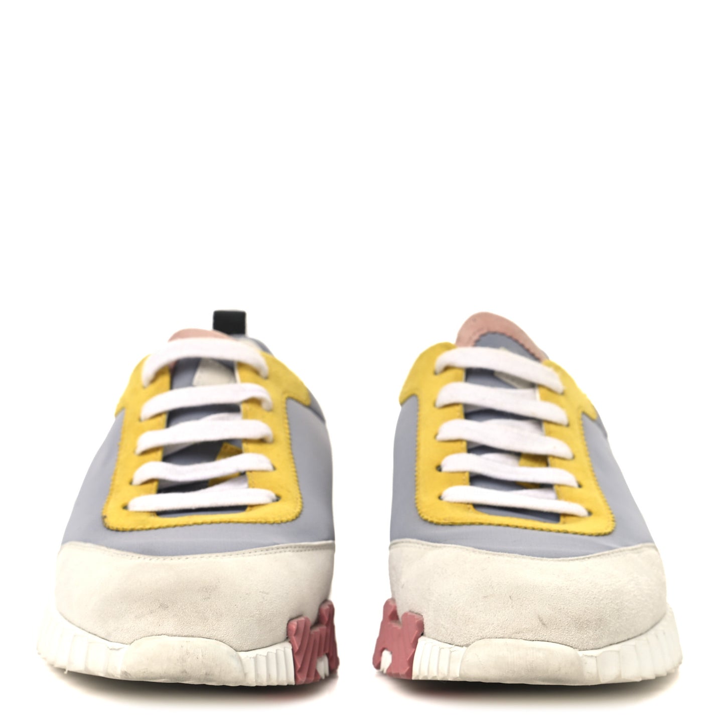 Technical Canvas Suede Goatskin Bouncing Sneakers 39.5 Gris Multicolor