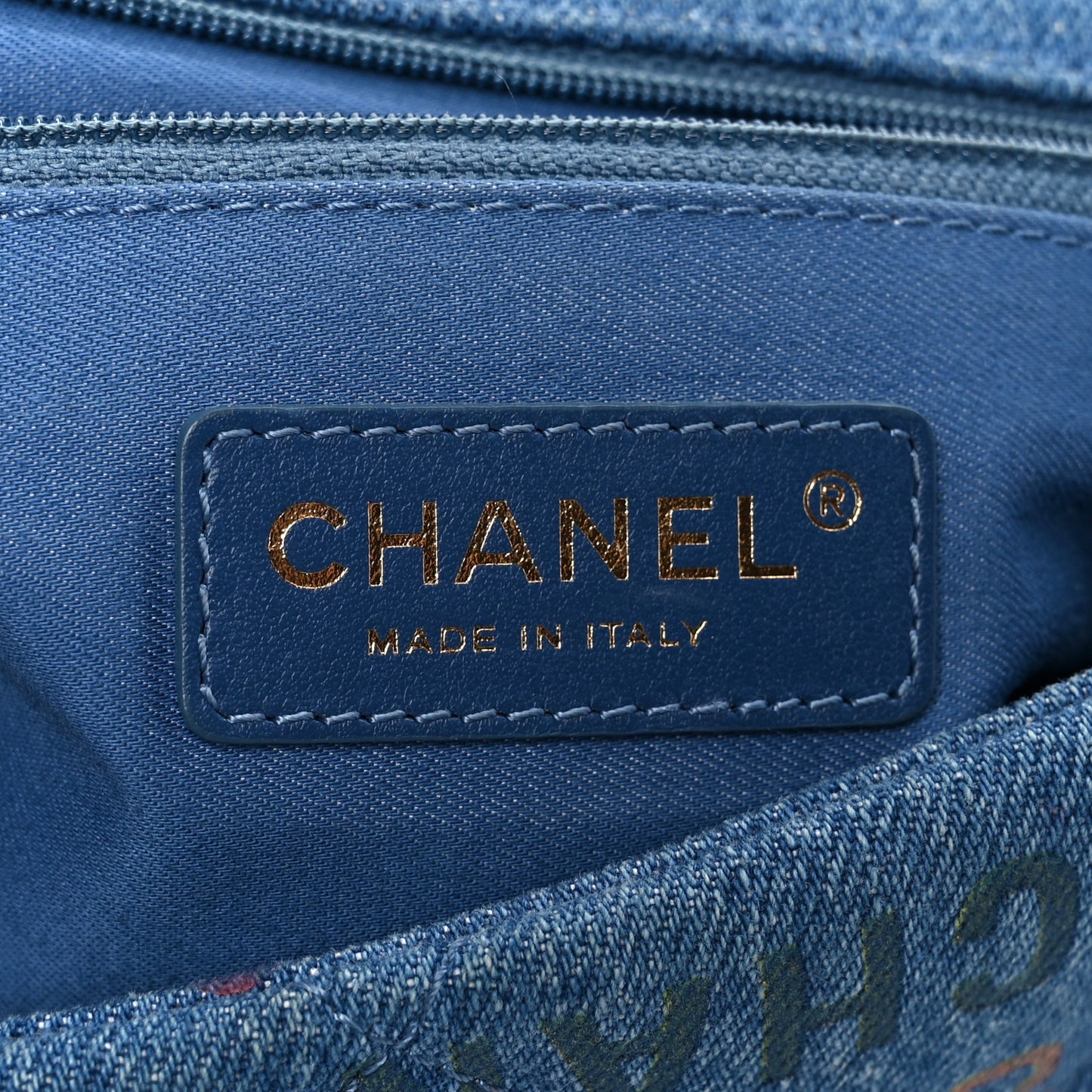 Denim Quilted Denim Large Mood Flap Blue Multicolor