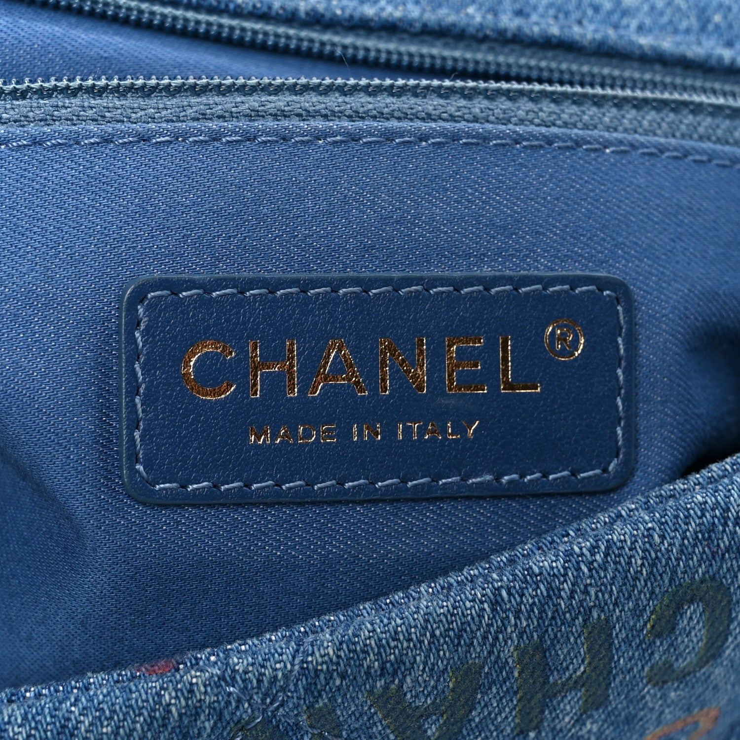 Chanel Denim Quilted Denim Large Mood Flap Blue Multicolor 6 of 11