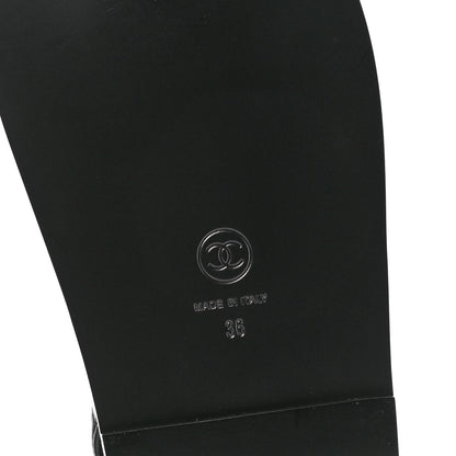 Chanel Lambskin Velcro Dad Sandals 36 Black 6 of 9
