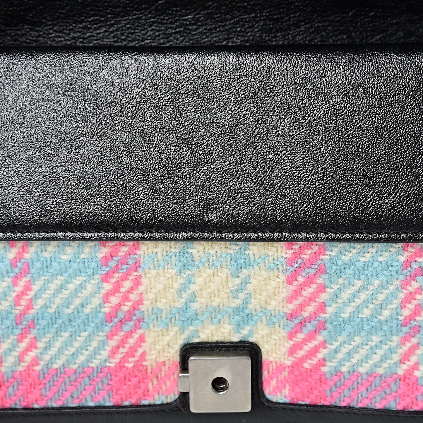 Tweed Azalea Calfskin Candy Madras Small Dionysus Shoulder Bag Blue Pink Black
