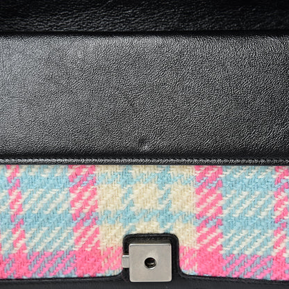 Gucci Tweed Azalea Calfskin Candy Madras Small Dionysus Shoulder Bag Blue Pink Black 13 of 14