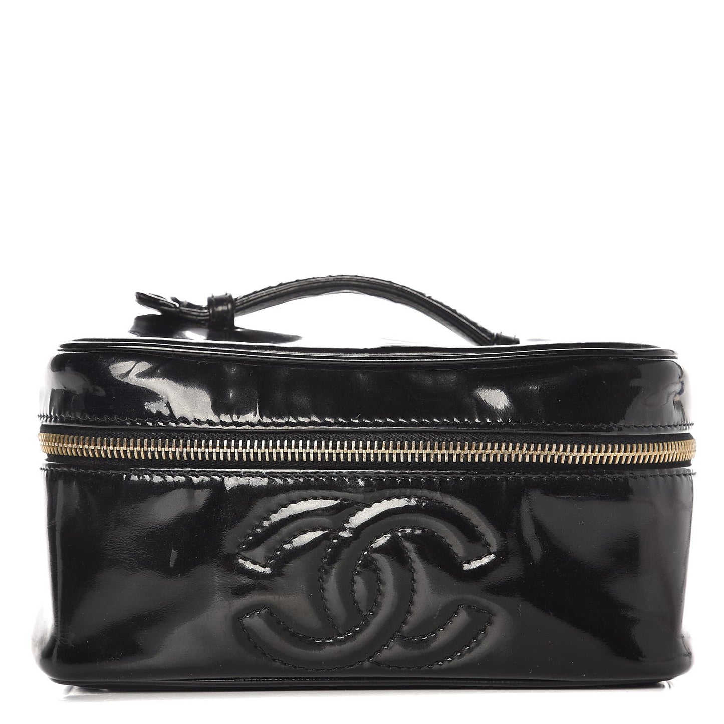 Patent Vanity Cosmetic Case Black