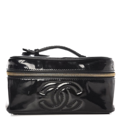 Chanel Patent Vanity Cosmetic Case Black 1 of 12