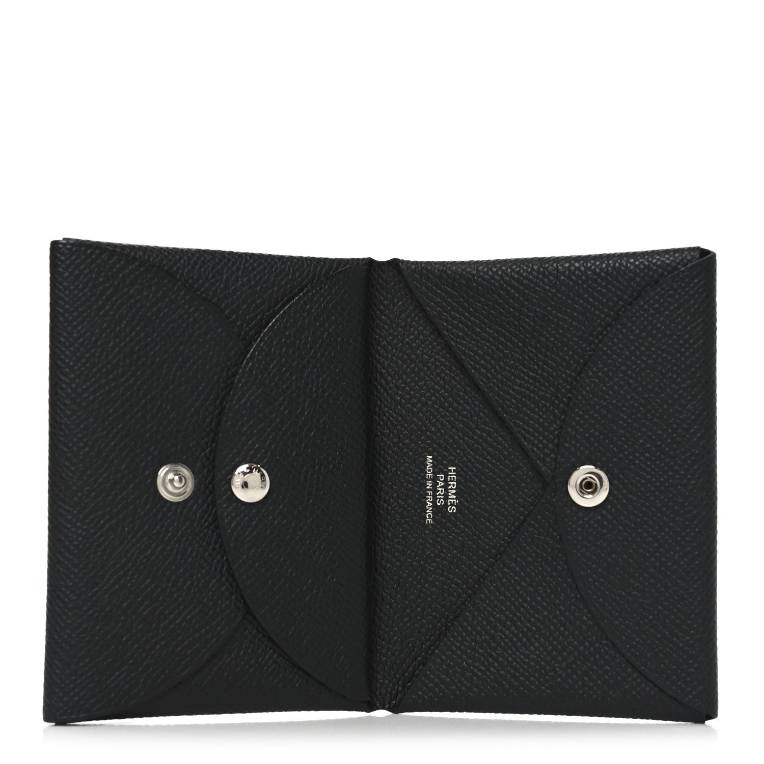 Hermes Epsom Calvi Duo Card Case Black 5 of 6