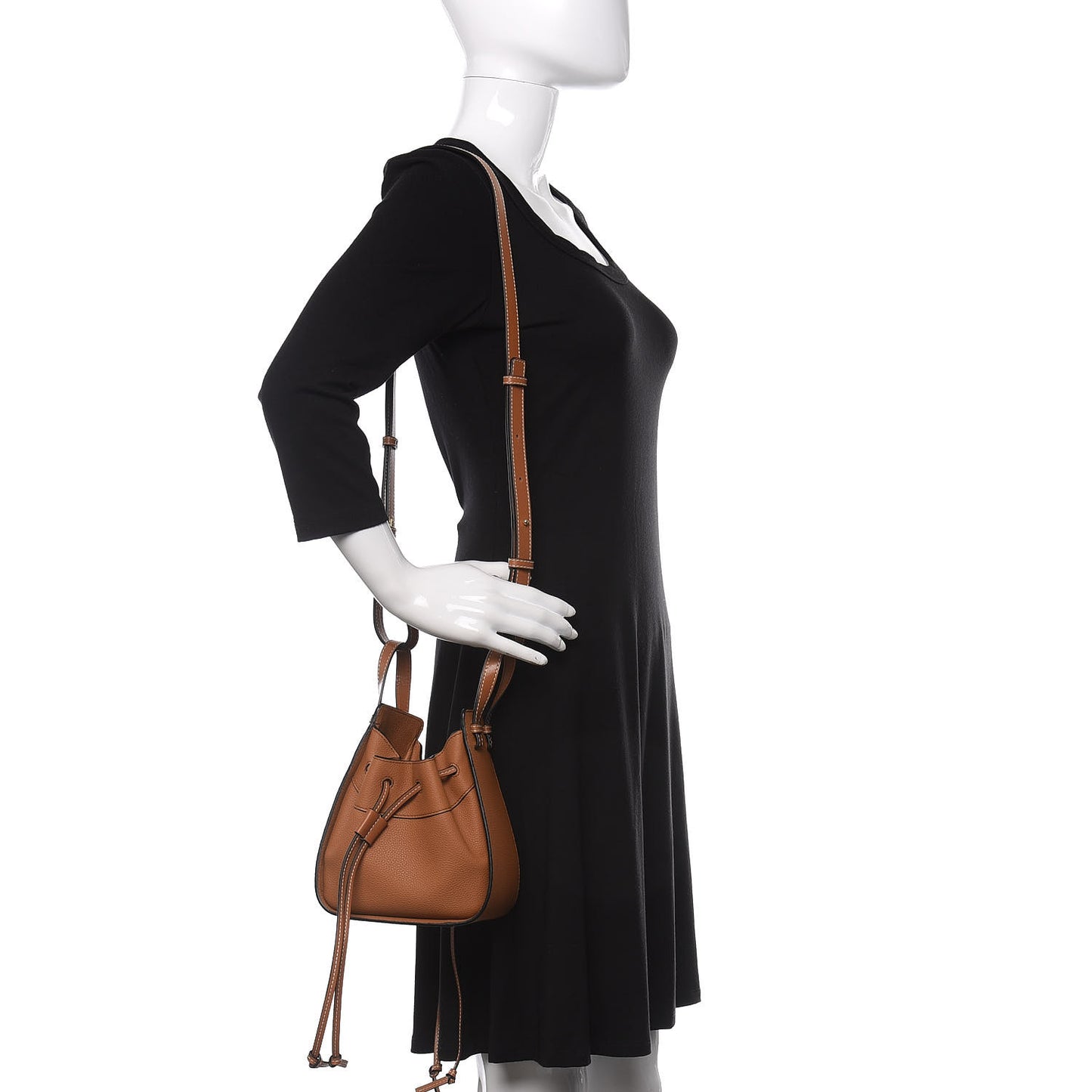 Calfskin Mini Hammock Shoulder Bag Tan