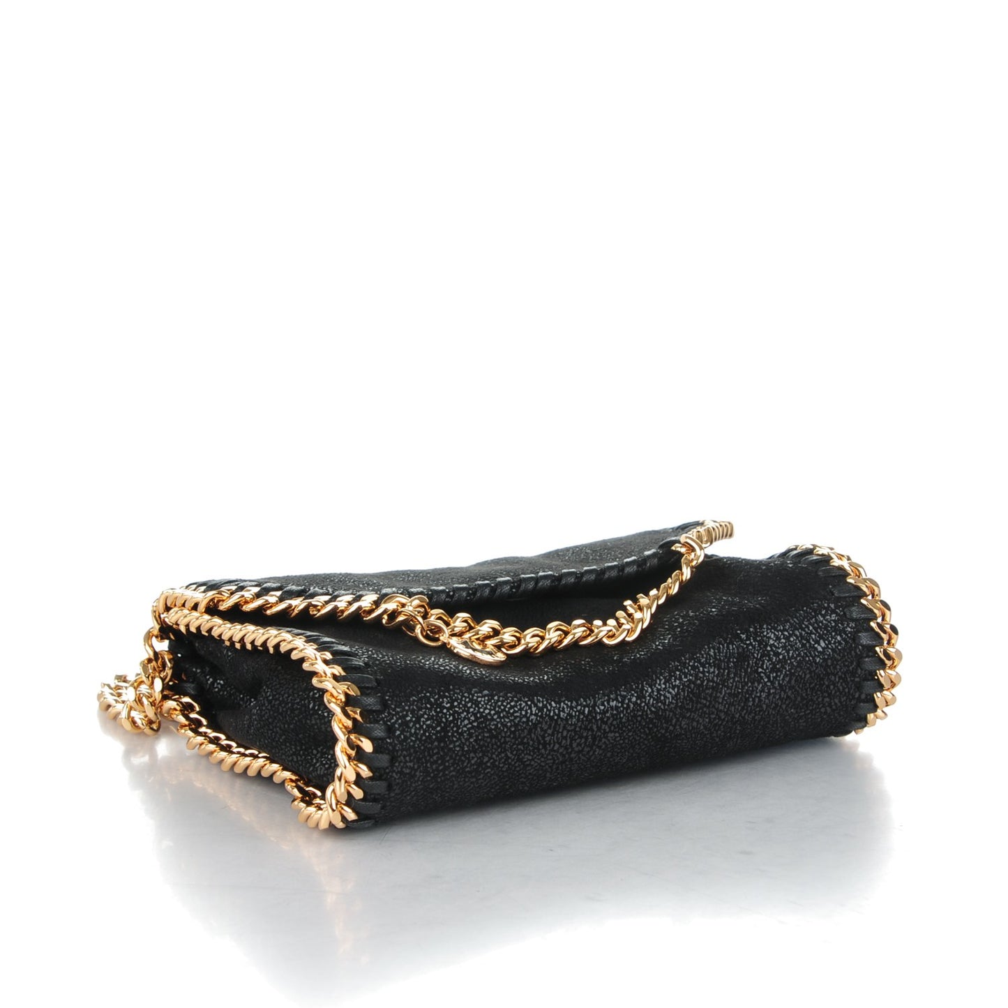 Shaggy Deer Tiny Fold Over Falabella Tote Black