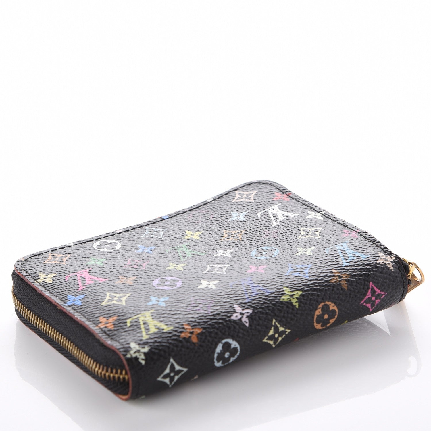 Louis Vuitton Monogram Multicolor Zippy Coin Purse Black 4 of 8